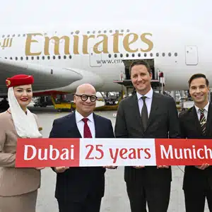 Emirates feiert 25 Jahre tägliche Linienflüge ab München