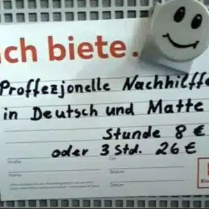 Proffezjonelle Nachhilffe in Deutsch und Matte